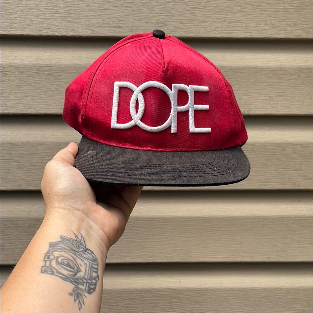DOPE Red and Black Snapback Hat